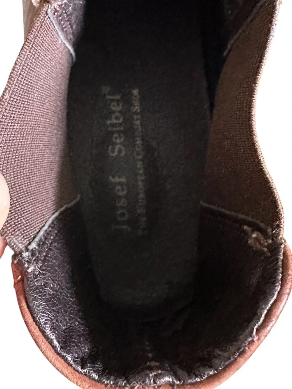 Josef Seibel Brown Pebbled Leather Chelsea Ankle Boots Comfort Booties EU 39